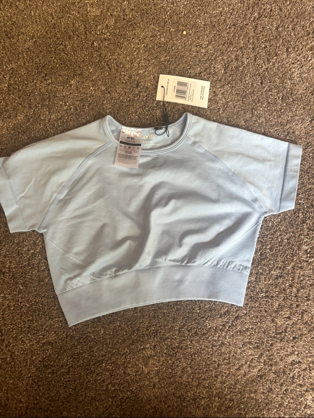 AYBL Light Blue Cropped Short-Sleeve